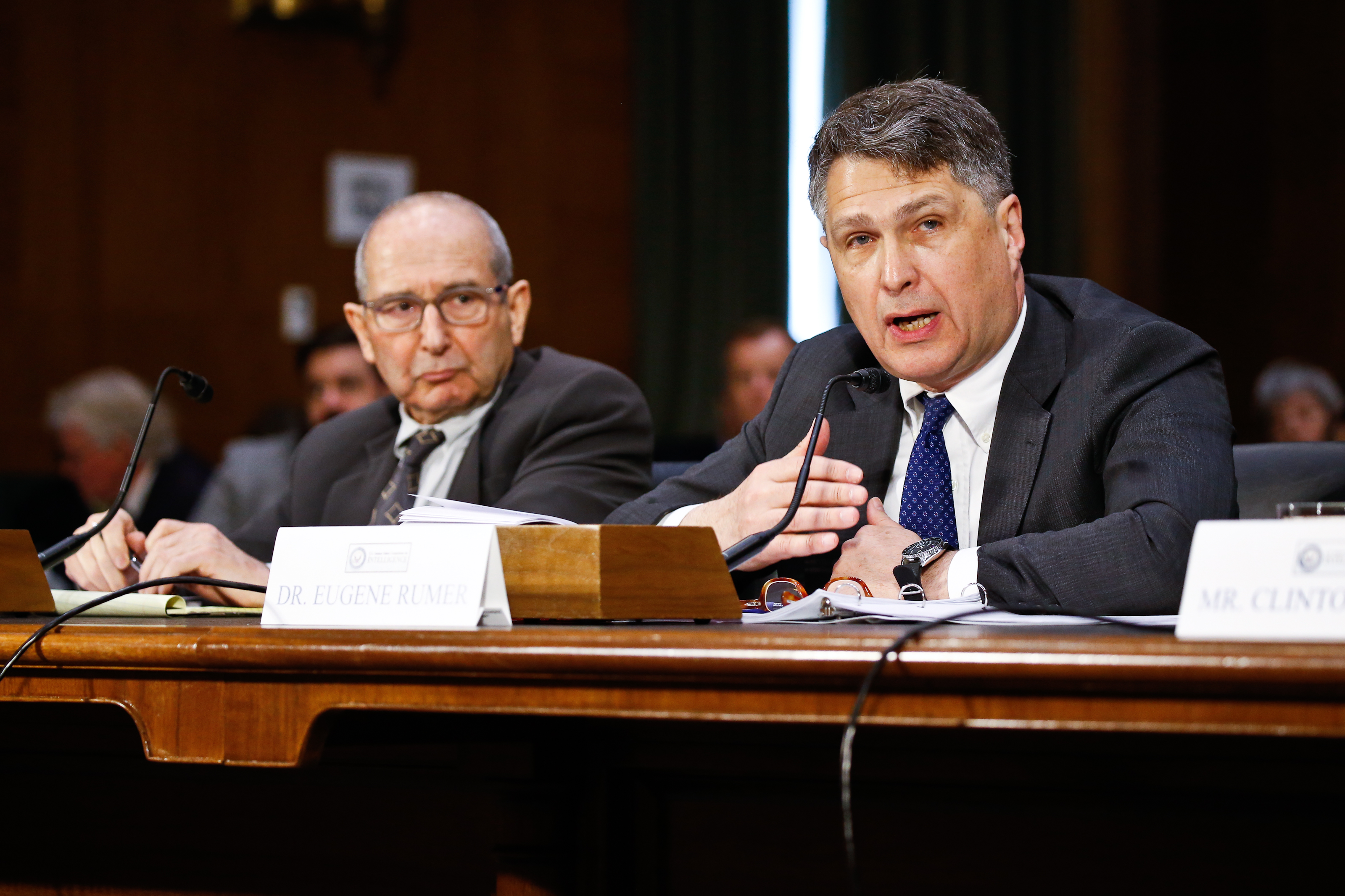 Eugene Rumer testifies before the U.S. Senate Select Committee on Intelligence, March 2017