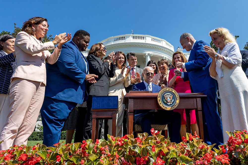 President Joe Biden signs the CHIPS and Science Act into law on August 9, 2022. Credit: Official White House Photo by Erin Scott