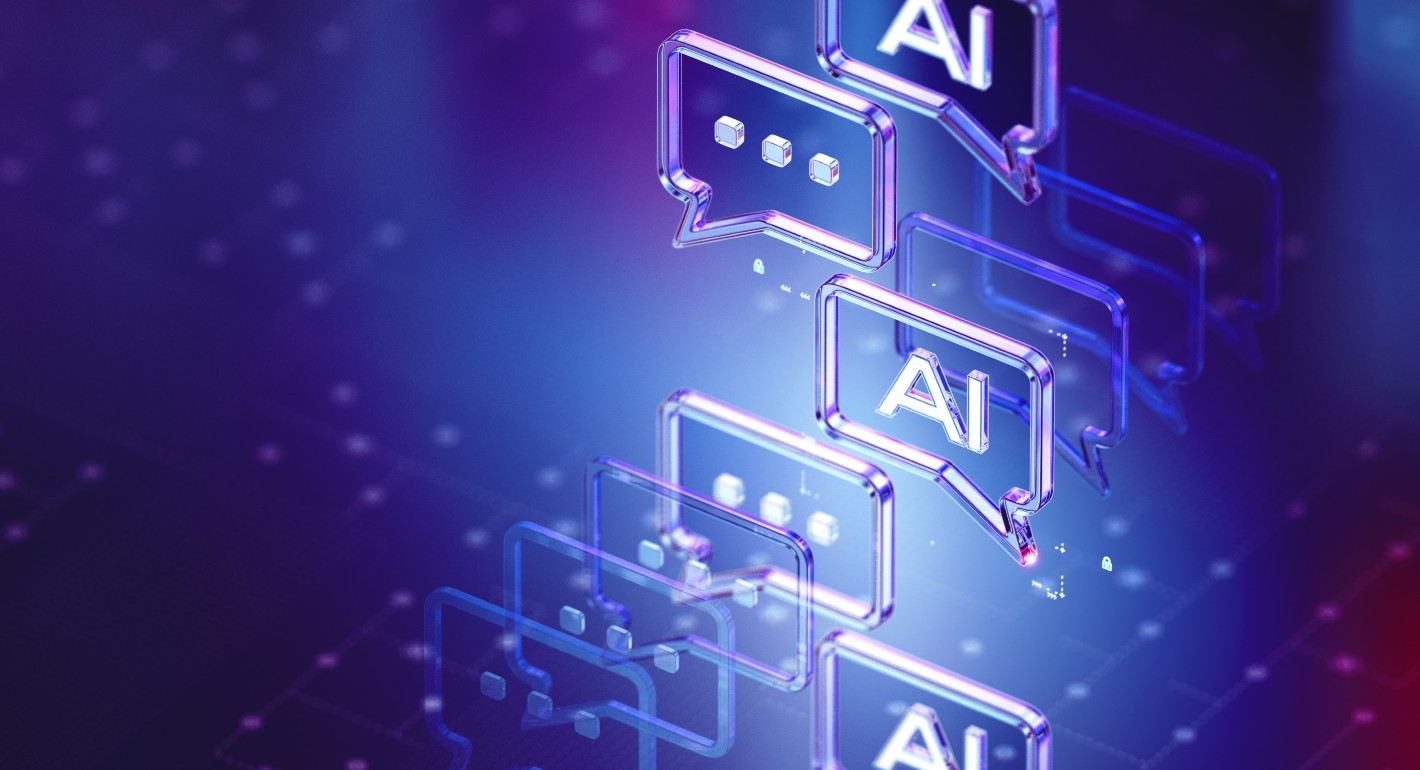 illustration of AI chat bubbles