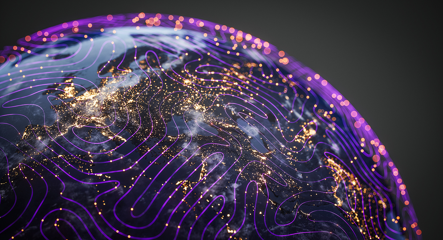 Digital Communication and Technology Globe