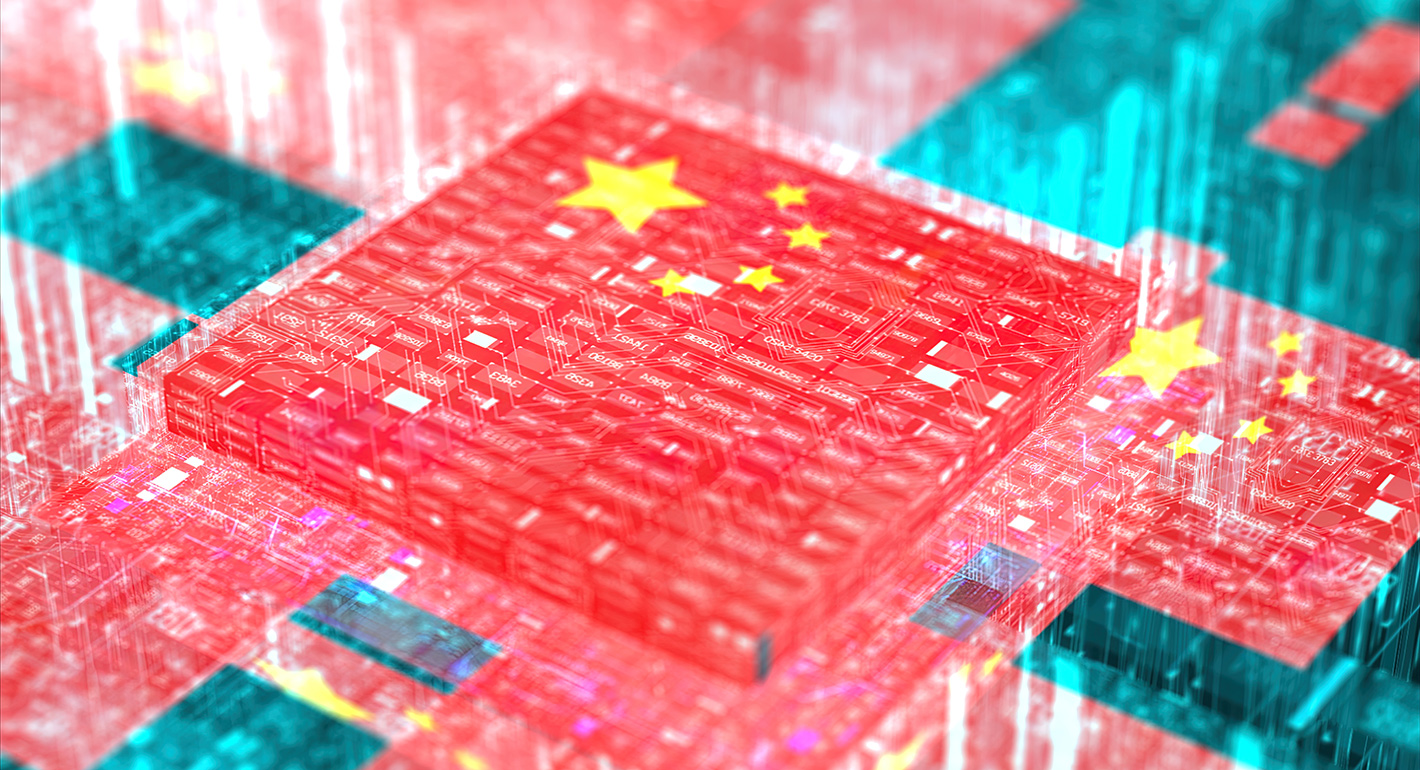 Abstract image of China and AI
