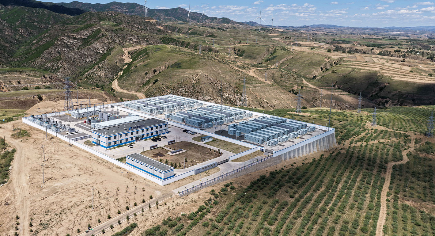 An aerial drone photo taken on June 4, 2026 shows a wind-photovoltaic power storage station of Huadian Inner Mongolia New Energy Co., Ltd. as part of the Horinger data center cluster green energy supply demonstration project, in Hohhot, north China's Inner Mongolia Autonomous Region. 