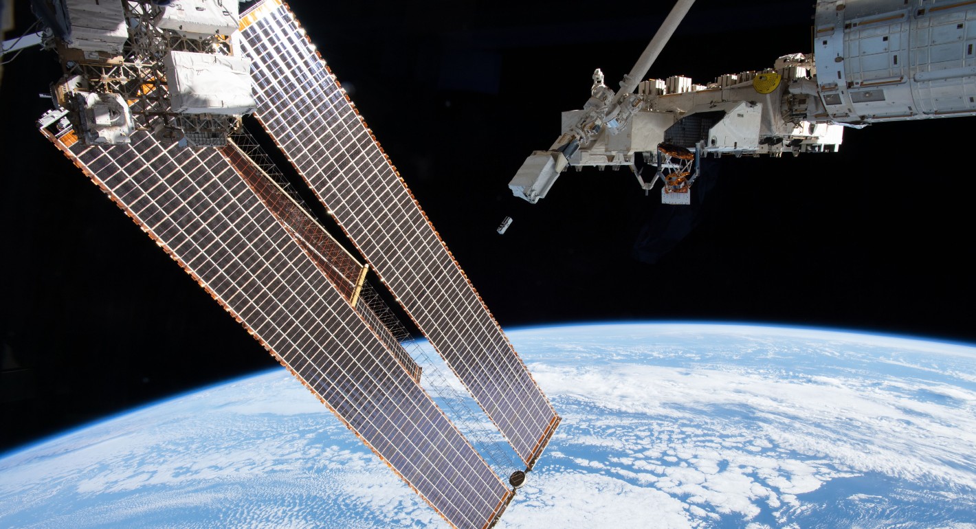 Satellite in space