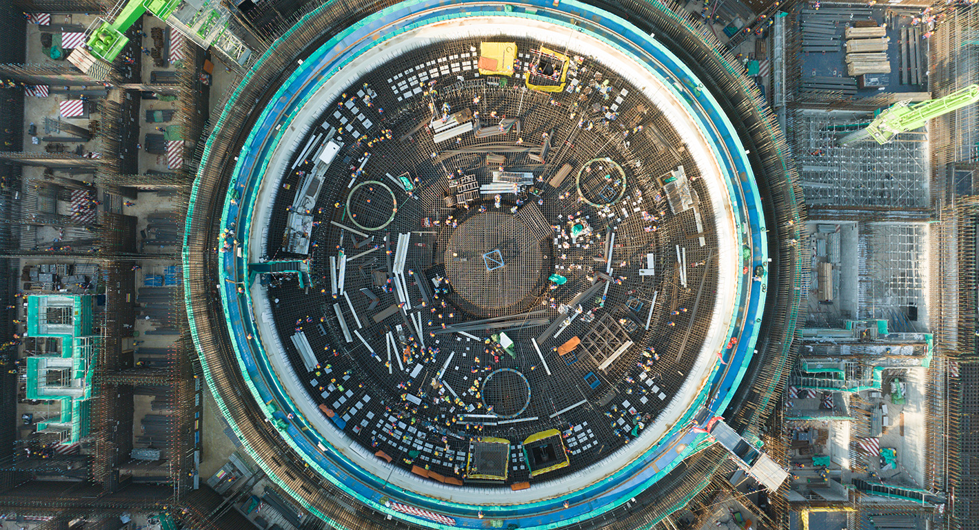 Nuclear power plant reactor construction