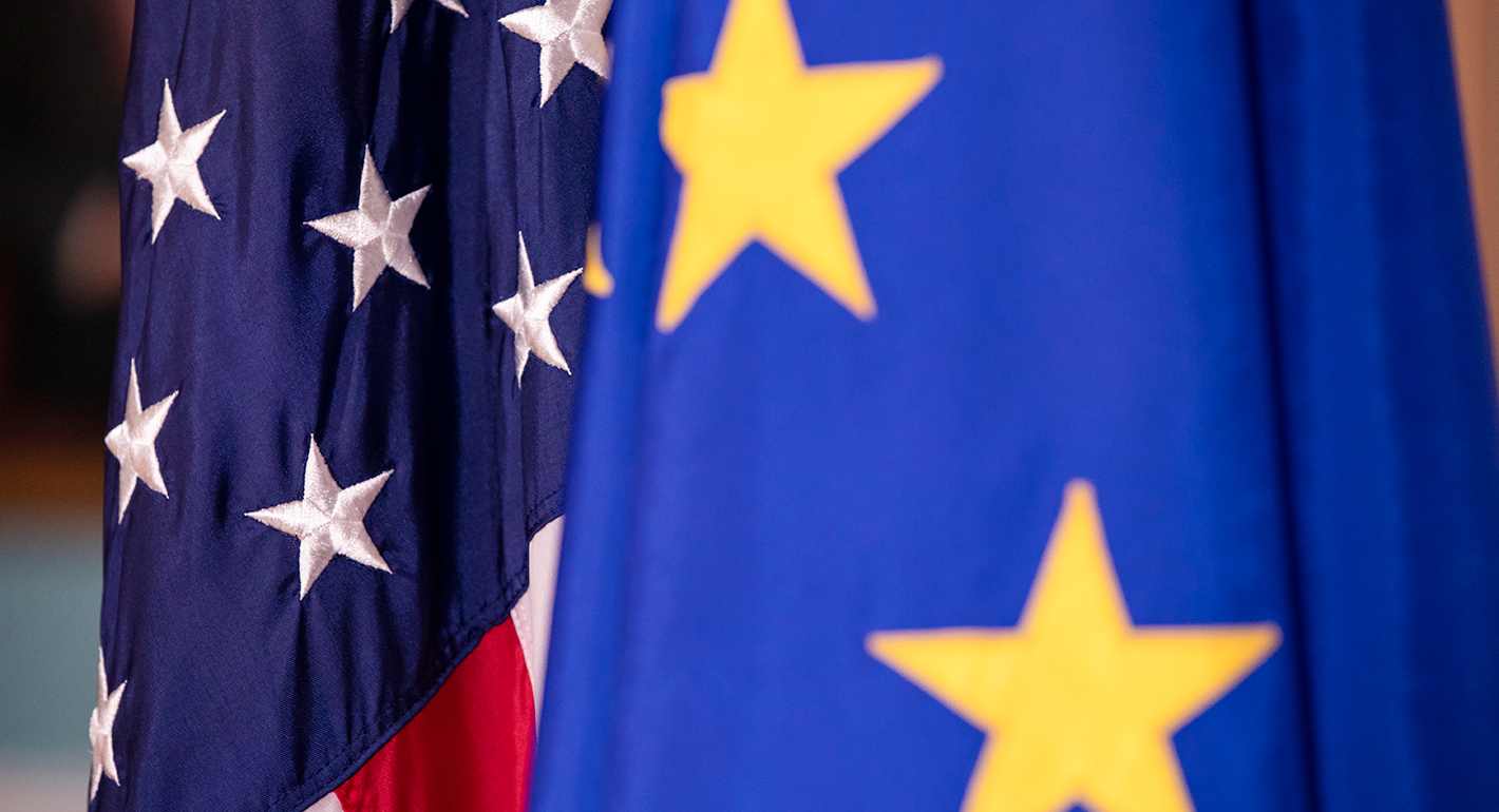U.S. and EU flags