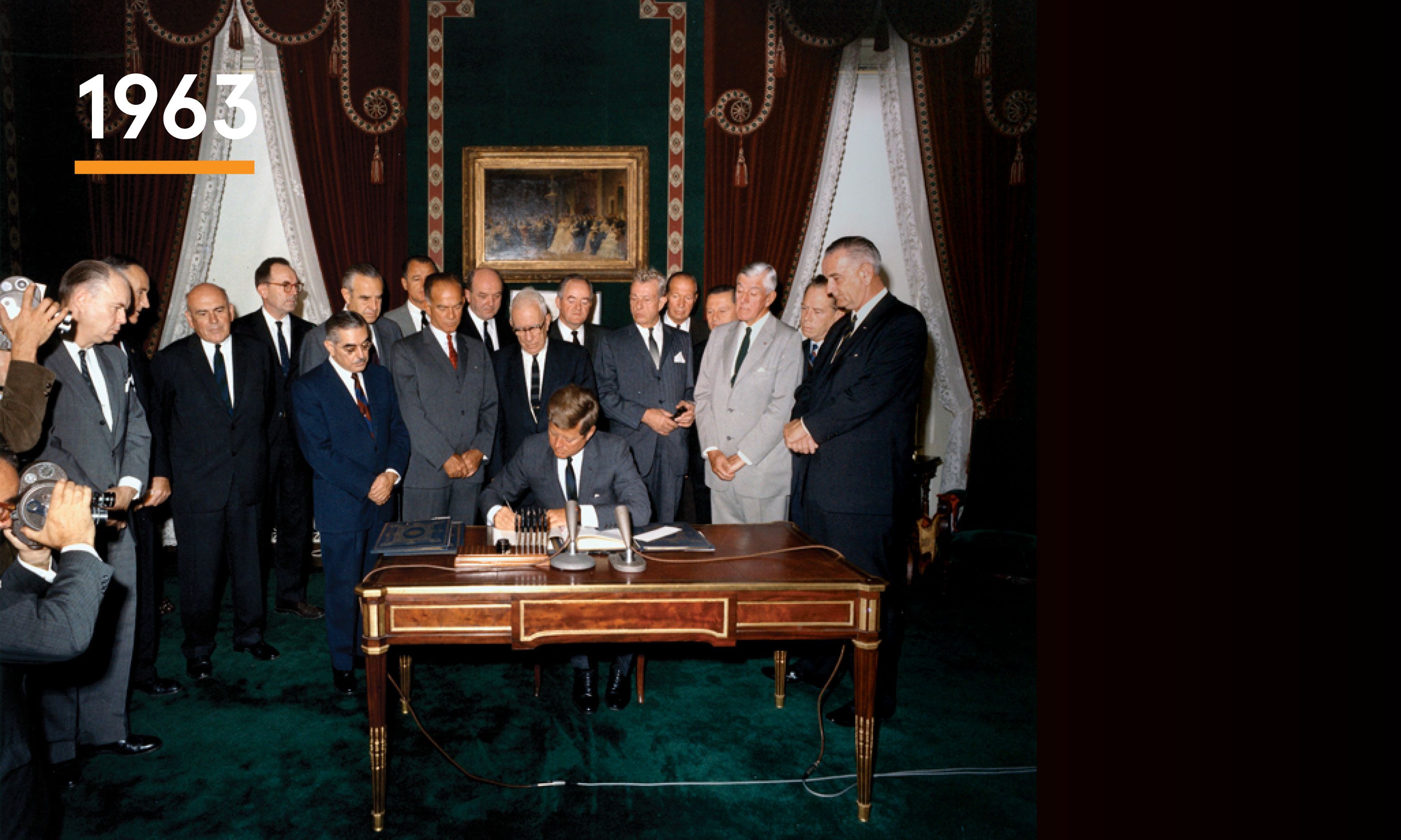 Picture of men signing the LImited Test Ban Treaty