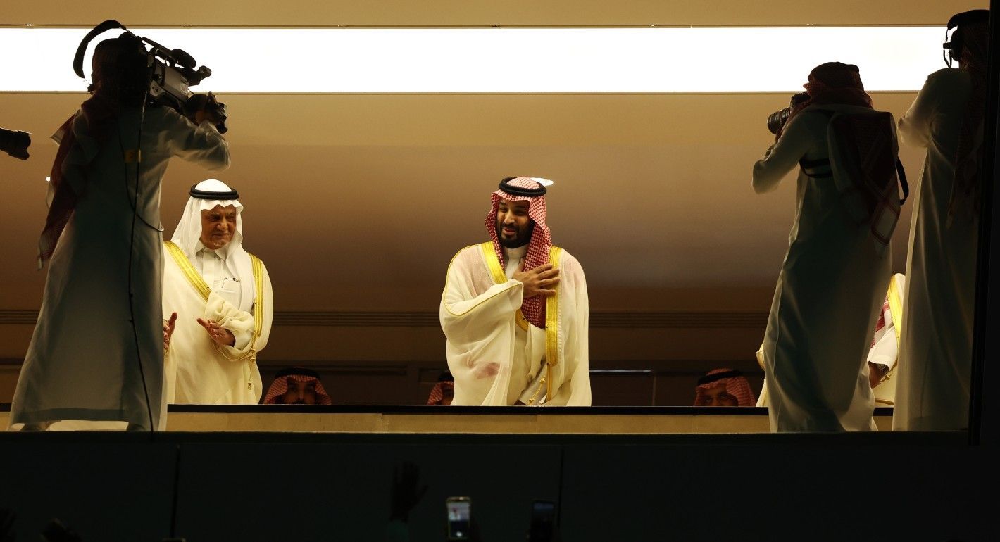 MBS with his hand over his heart