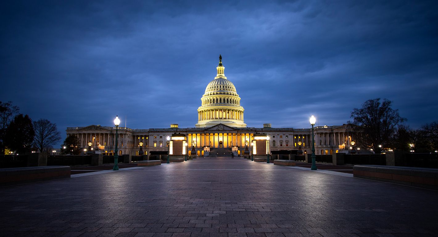 U.S. Capitol Building at twilight