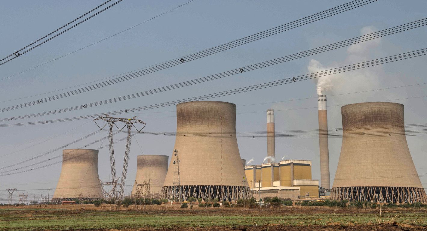 Photograph of a power plant in South Africa.